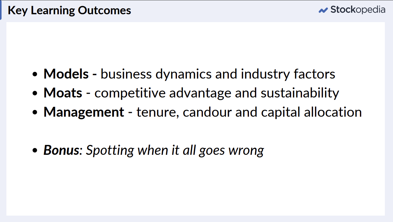 Learning Outcomes for Article Series on Qualitative Factors of Multibaggers