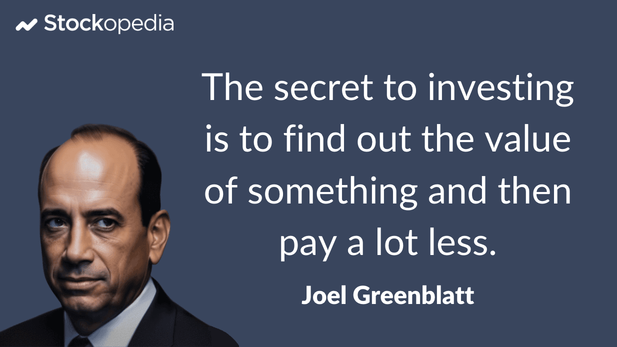 Quote - Joel Greenblatt - secret to investing