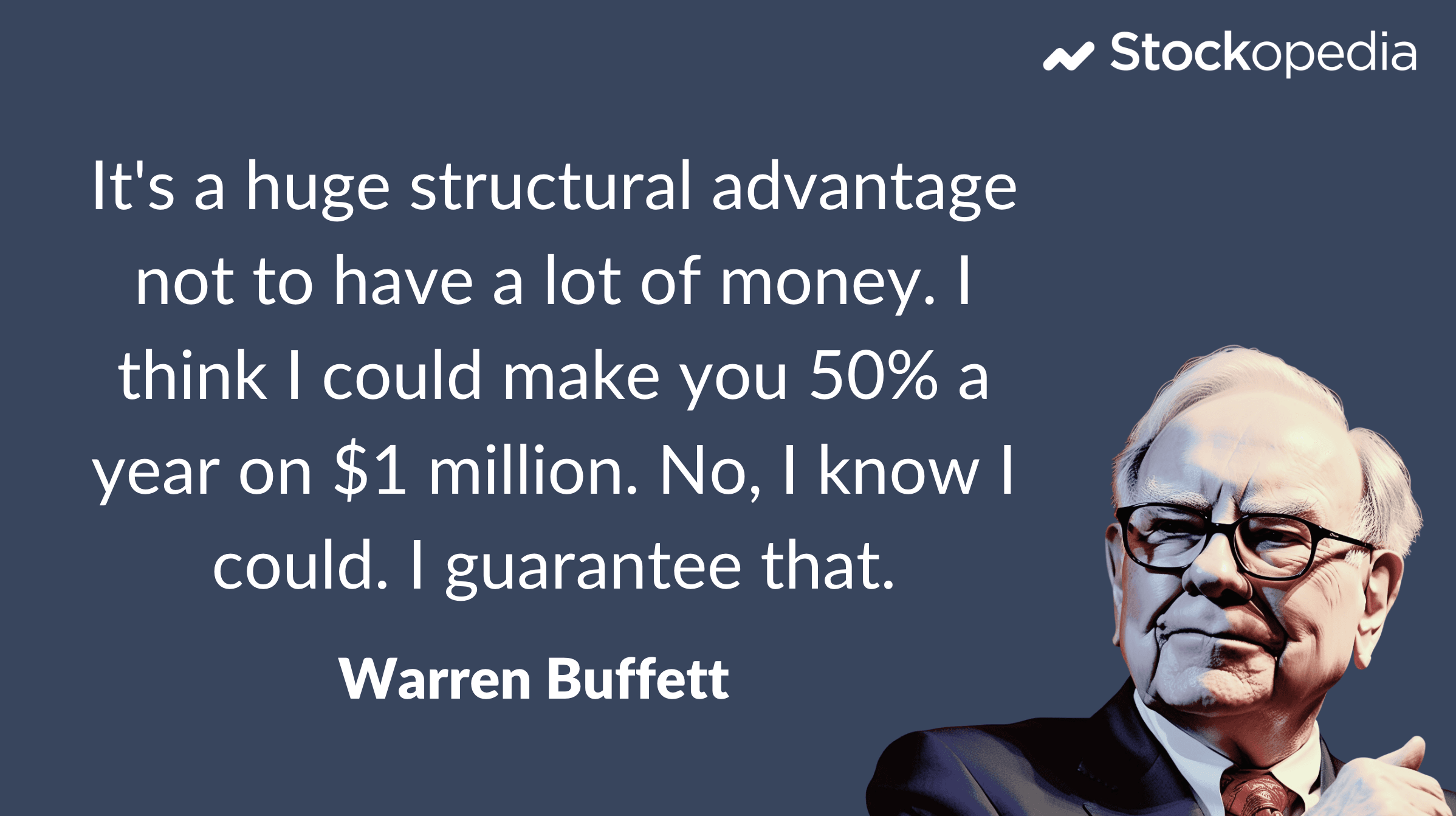 Quote - Buffett - 50% per year on $1m